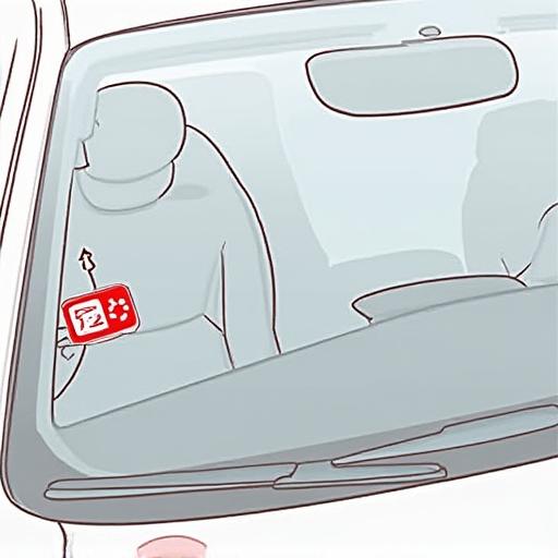 Diagram showing correct placement of the Swiss vignette sticker on a car windshield